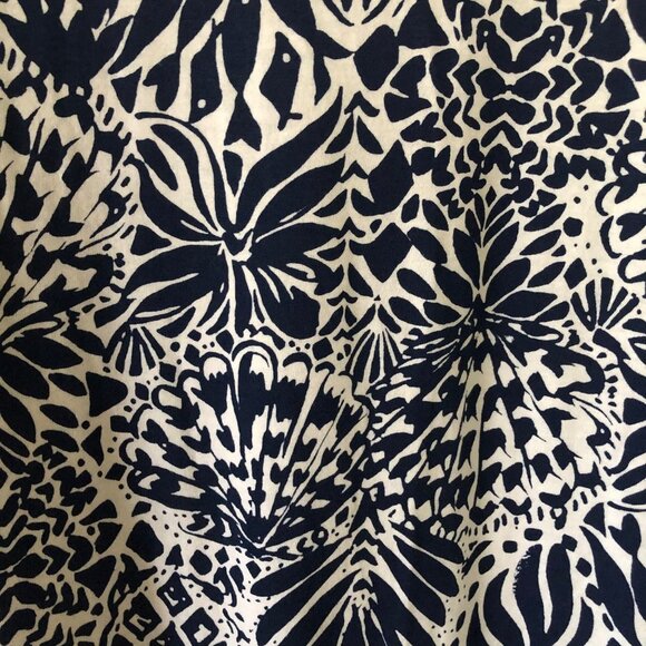 Lilly Pulitzer Blue White Cotton Shell Pattern Dress Sundress XS - Picture 5 of 13